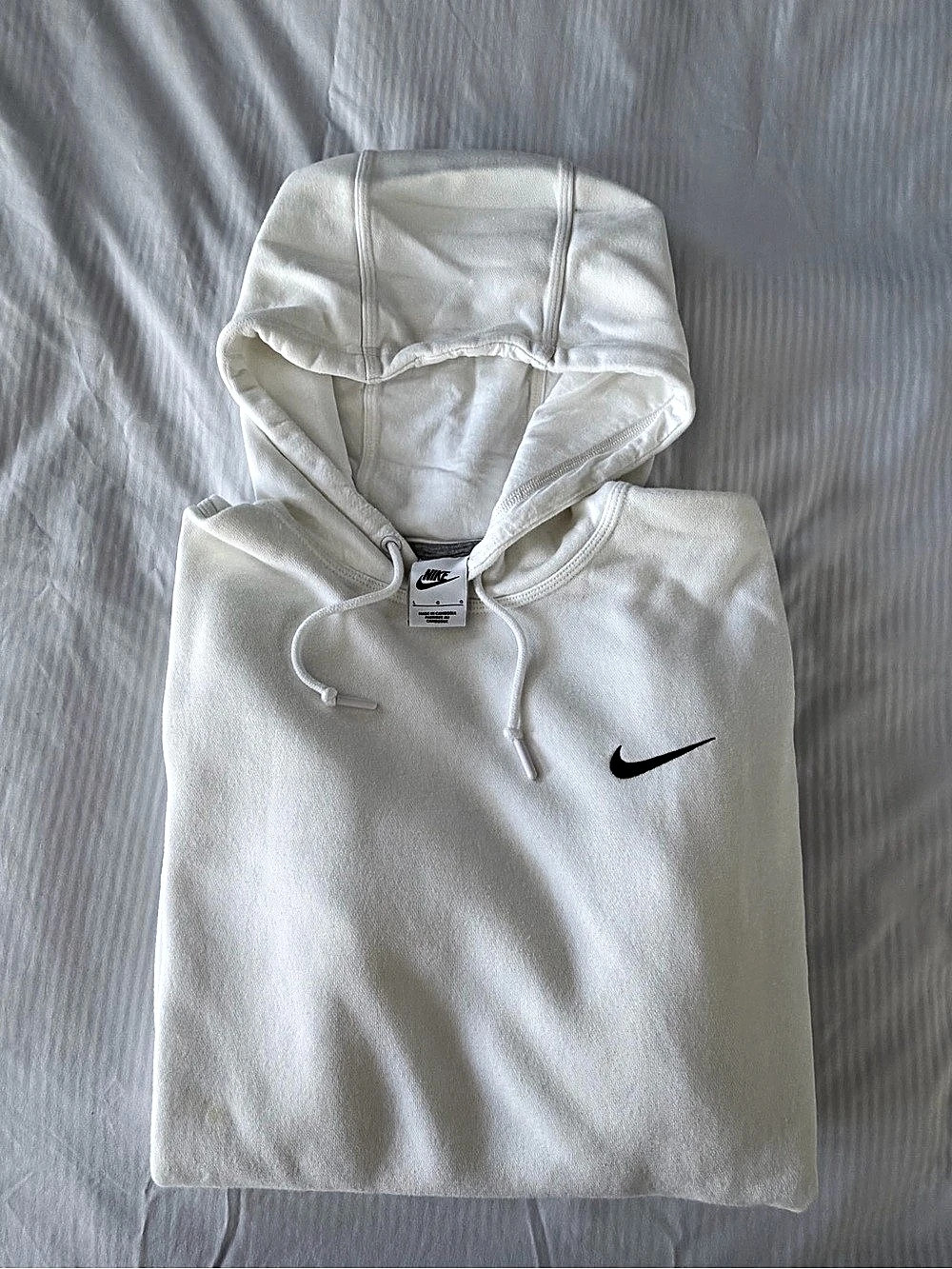 Nike Sportswear Club Fleece Hoodie Bright White Size Large